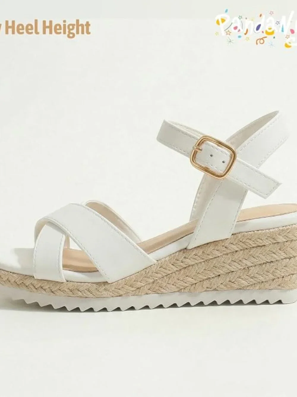 Girls Wedge Platform Sandals | Cross Strap Espadrille Dress Shoes Flower Girl
